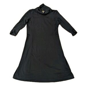 Mountain Hardwear Women Black Better Butter Quarter Sleeve Cowl Neck Dress Sz L